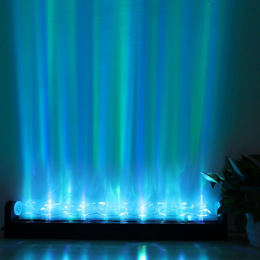 RGBW Water Wave Wall Light, Ocean Wave Floor Lamp with Remote & APP, Aurora LED Ambient for Wall Decor, Cool Mood Lighting for Gaming Room Bar Bedroom Home