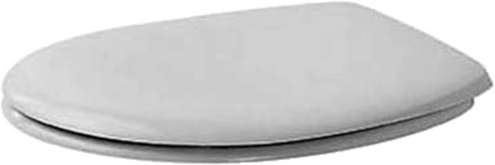 Duravit 0064290000 Toilet Seat with Soft Close Hinges Stainless Steel White