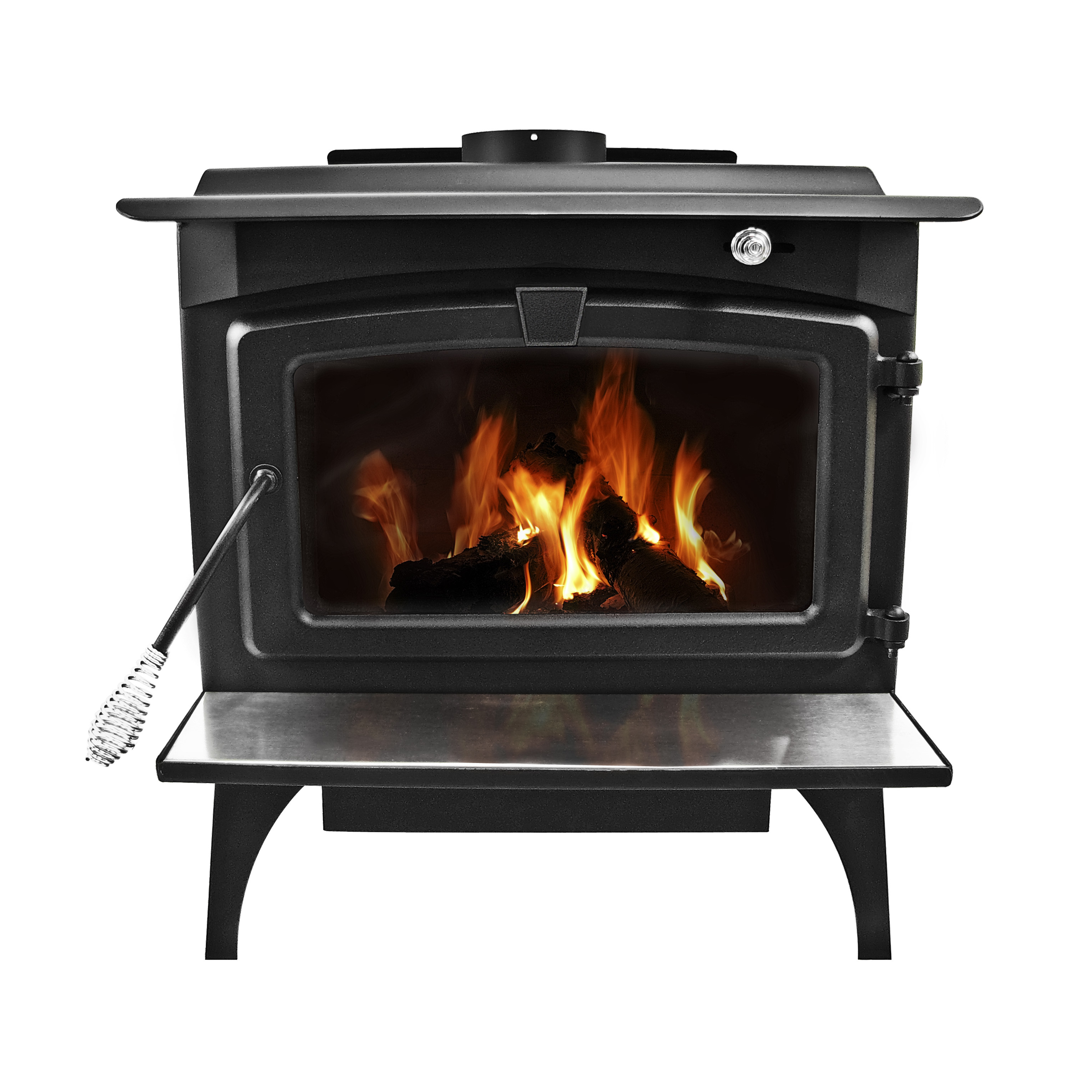 Pleasant Hearth 1800 Sq. Ft. Medium Wood Stove with Legs and Blower