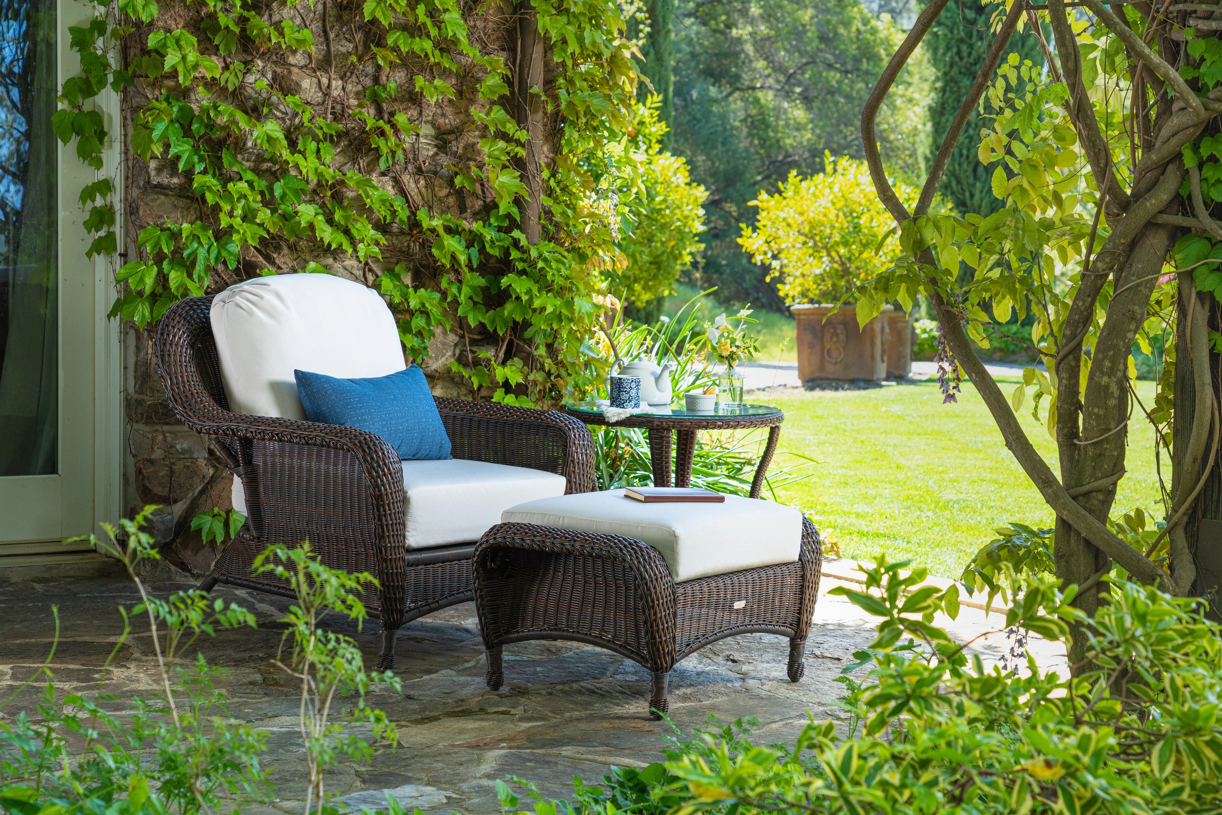 Tortuga Outdoor Sea Pines 3-Piece Outdoor Wicker Seating Set - Java or Mojave