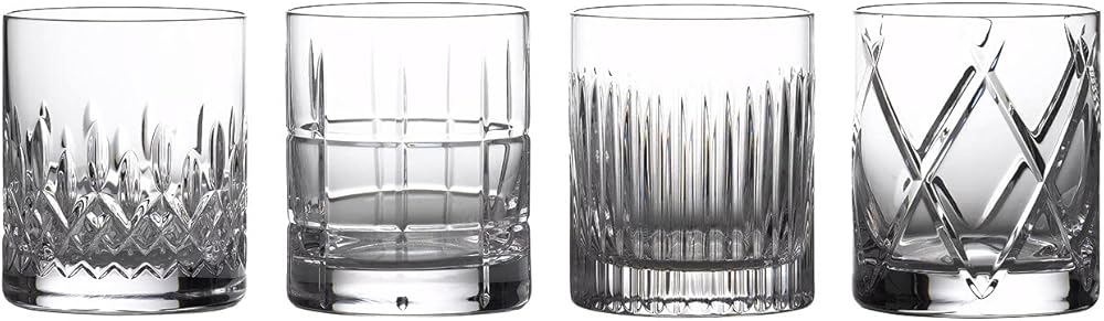 Waterford Short Stories Double Old Fashioned, Set of 4 Mixed