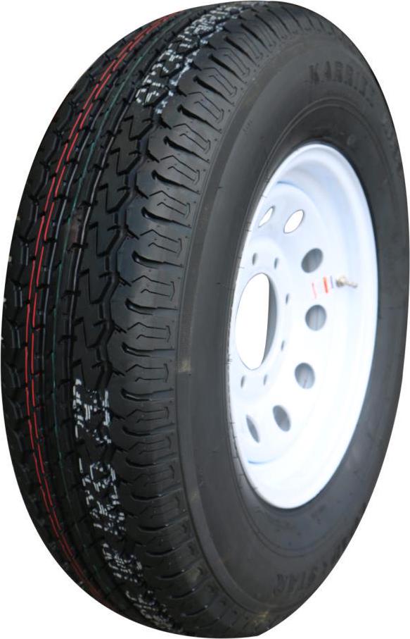 Carry-On Trailer 16 in ST235/80R16 Radial 10-Ply Tire and White Wheel 8 Lug on 6.5 in