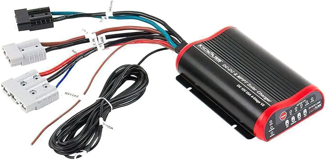 Kickass DCDC MPPT 12V- 24V Charge ControllerSolar Charge Controller, Capable for Solar Panel and Alternator Power Input, with DC to DC Battery Charger Function, for Gel, AGM, and Lithium Batteries