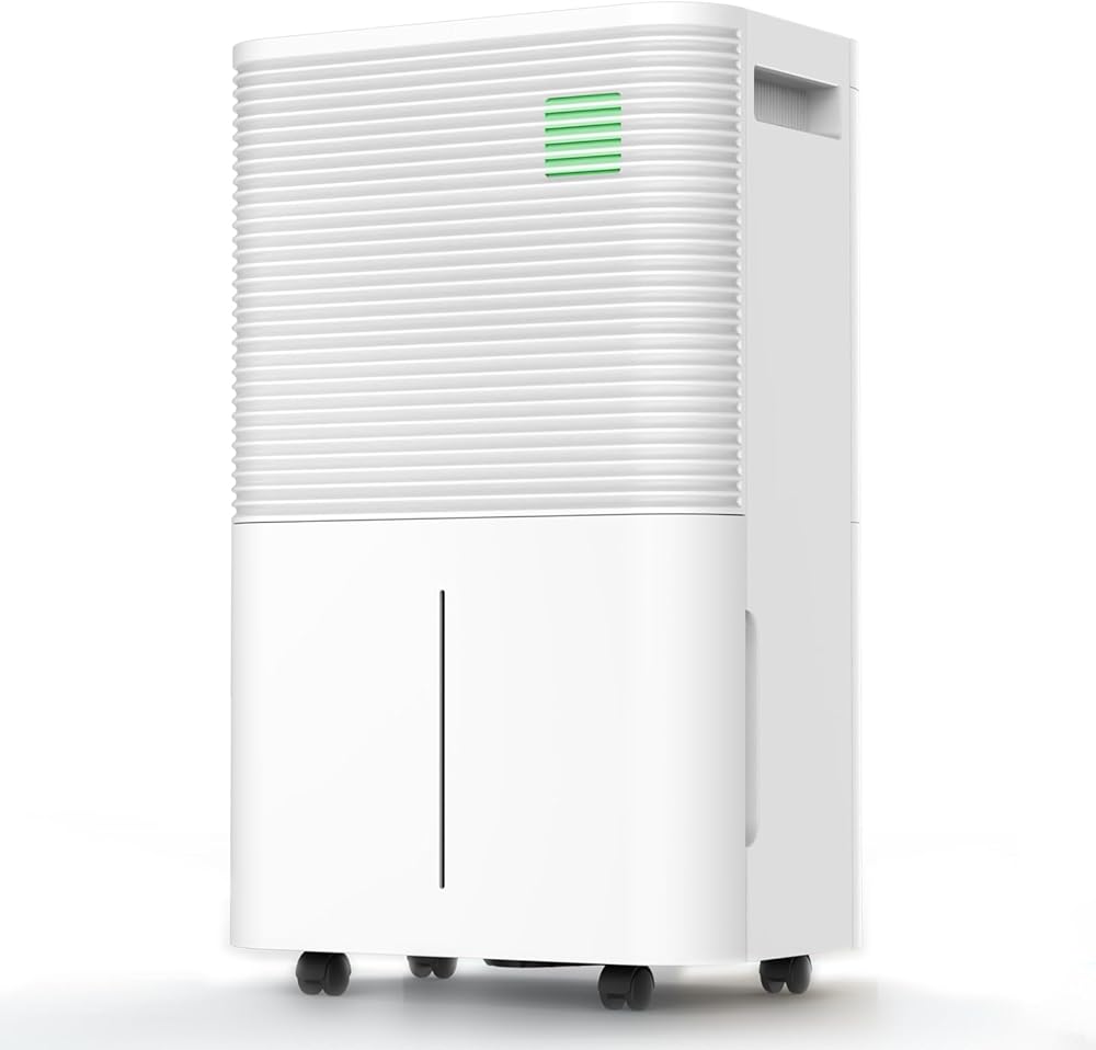 ZAFRO 3,500 Sq. Ft Dehumidifiers for Home, Bathroom, Bedroom, Dehumidifier with Auto Defrost, 4L Water Tank, 3 Colors LED Light, White,45 Pints