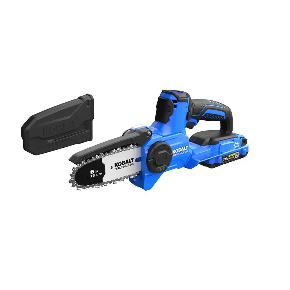 Kobalt 24-volt 6-in Brushless Battery 2 Amp 2 Ah Chainsaw (Battery and Charger Included)