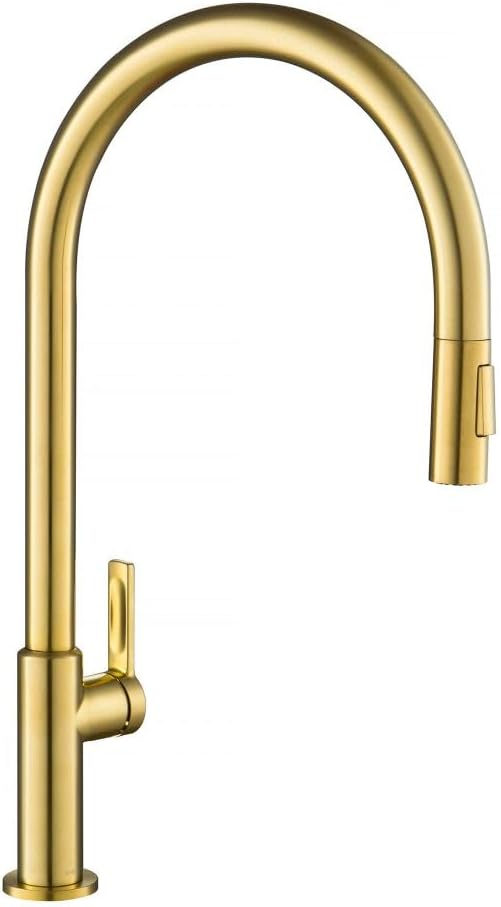 Kraus KPF-2821BB Oletto High-Arc Single Handle Pull-Down Kitchen Faucet, 21 Inch, Brushed Bronze