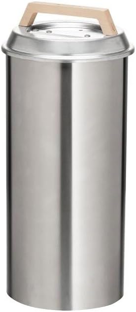 Snow Peak Smokemeister - Stainless Steel with Wood Handle Compact Smoker - 8.5 x 8.5 x 18.5 in