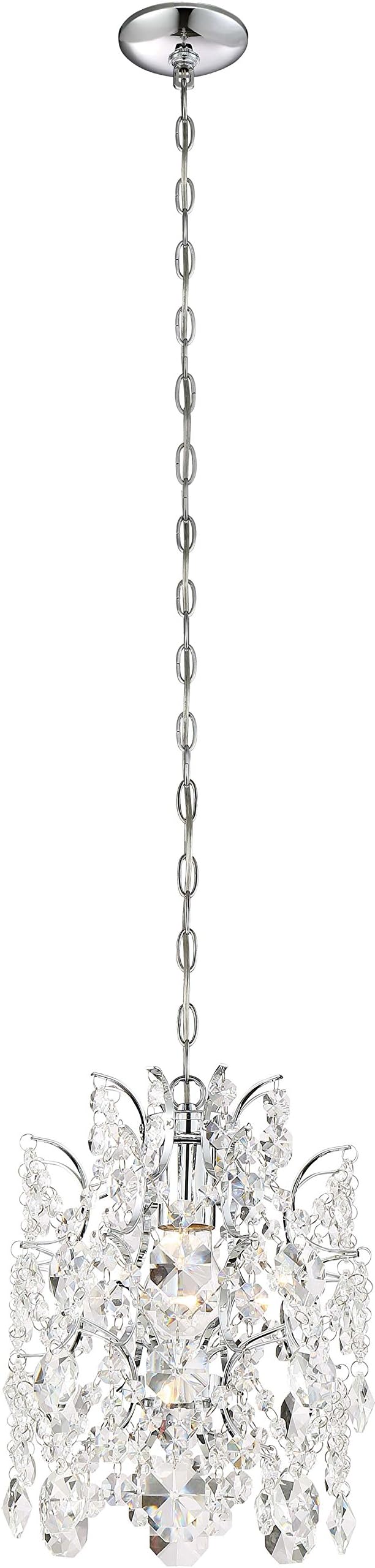 Minka Lavery 3155-77 Isabella's Crown Crystal Mini Pendant Ceiling Lighting, 1-Light, 100 Watts, Chrome