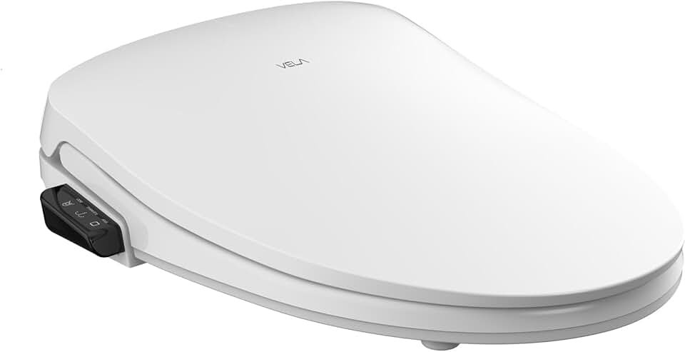 Electronic Bidet Heated Seat with Dryer Temperature Adjustment for Elongated Toilets, Unlimited Heated Water Multiple Spray Modes, LED Light & Self Cleaning Electrolyte Wand