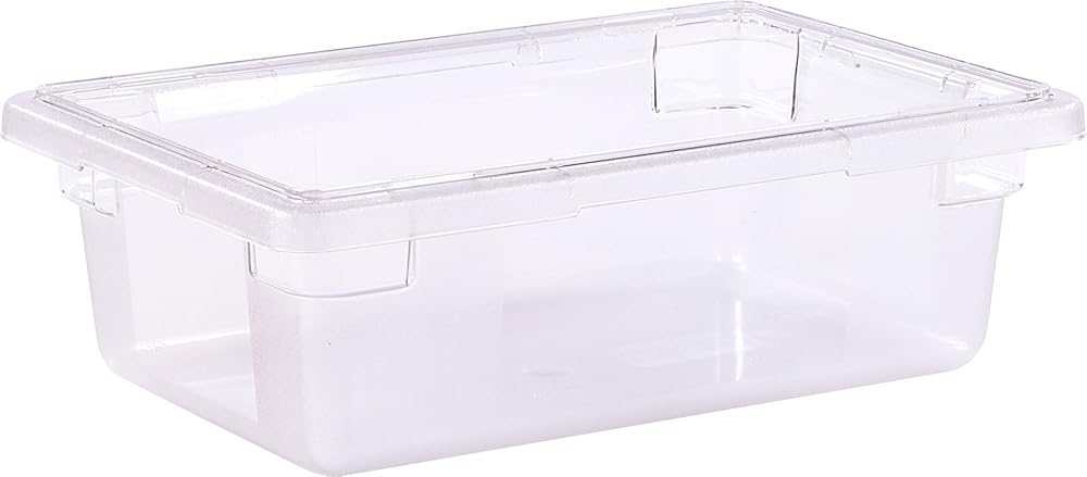 Carlisle FoodService Products Storplus Food Storage Container with Stackable Design for Catering, Buffets, Restaurants, Polycarbonate (Pc), 3.5 Gallons, Clear, (Pack of 6)