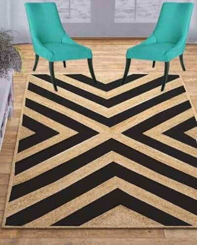 Rectangular Natural Jute Mat Boho Braided Area Rug, Outdoor, and Indoor Spaces Coastal Farmhouse Jute Carpet for Kitchen, Patio, Hallway, Entryway, Handcrafted, Durable, Eco-Friendly (10x14 feet)