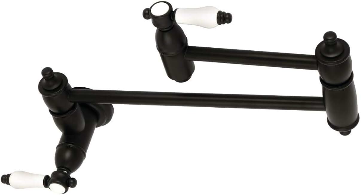 Kingston Brass KS3100BPL Bel-Air Pot Filler, 13 Inch Length, Matte Black