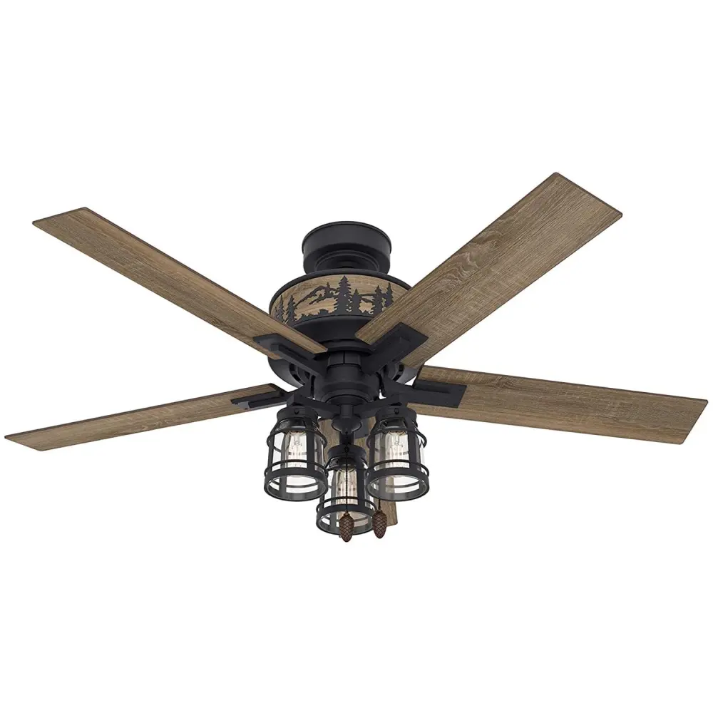 Hunter Fan Company Mt. Vista Rustic Woodland 52 Ceiling Fan w/ 3 LED Lights