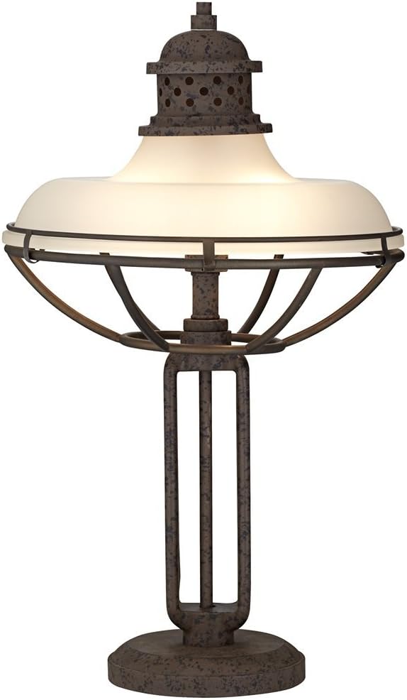 Franklin Iron Works Rustic Farmhouse Industrial Vintage Style Table Lamp Open Cage 26.5