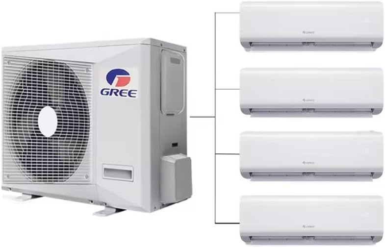 42000BTU Ductless Multi 12k Zones Mini Split Air Conditioner & Heater - 4 Zones, White