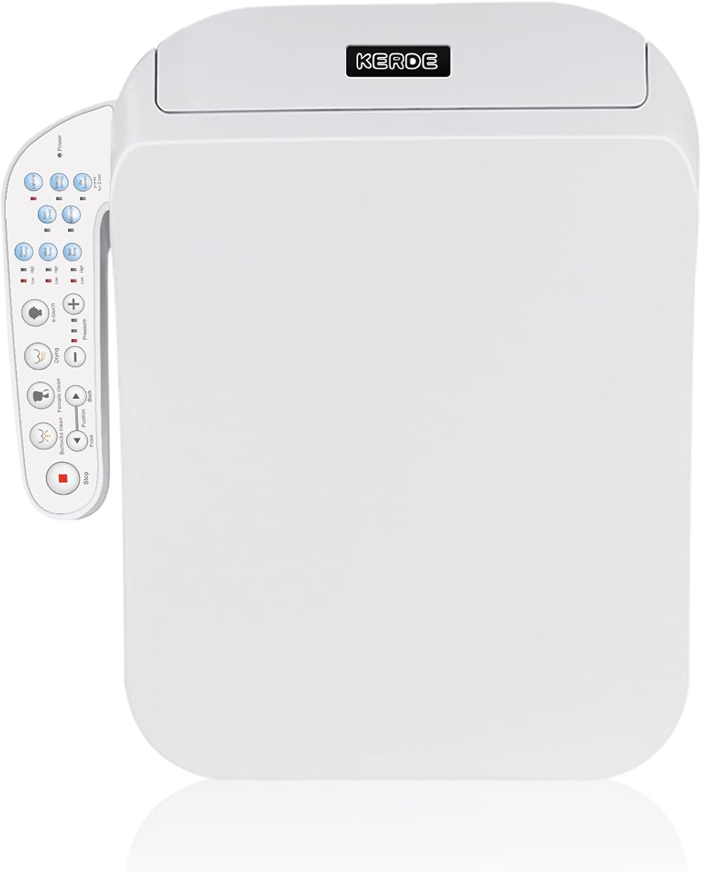 F30 Square Electric Bidet Seat, Smart Toilet Cover, Heated Water Cleansing, Warm Air Drying, Seat Constant Temperature, Adjustable Temperature, Front-to-Back Nozzle Massage