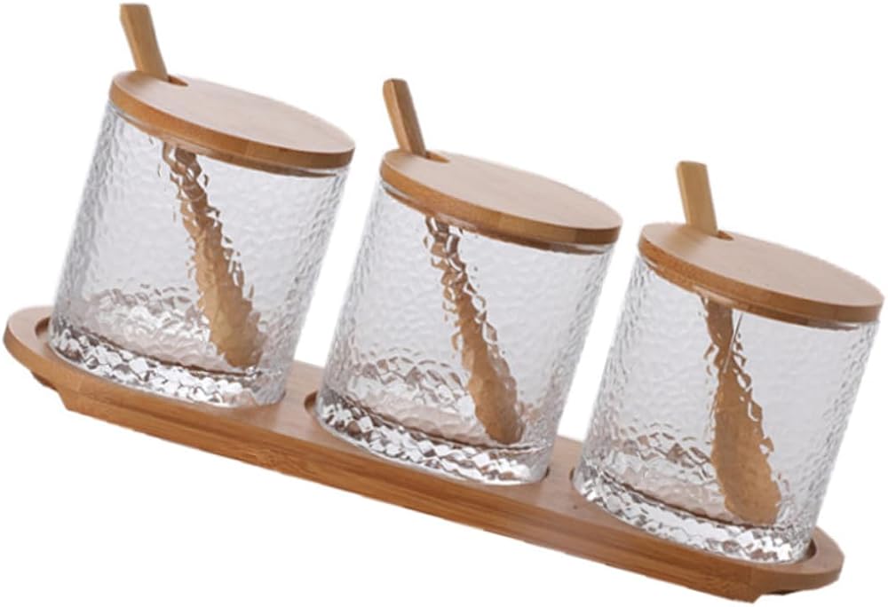 1 Glass Spice Jar Roman Column Cake Stand Condiment Containers Glasses Food Containers Glass Storage Tea Leaf Canisters Storage Jars Terrarium Storage Tank Household