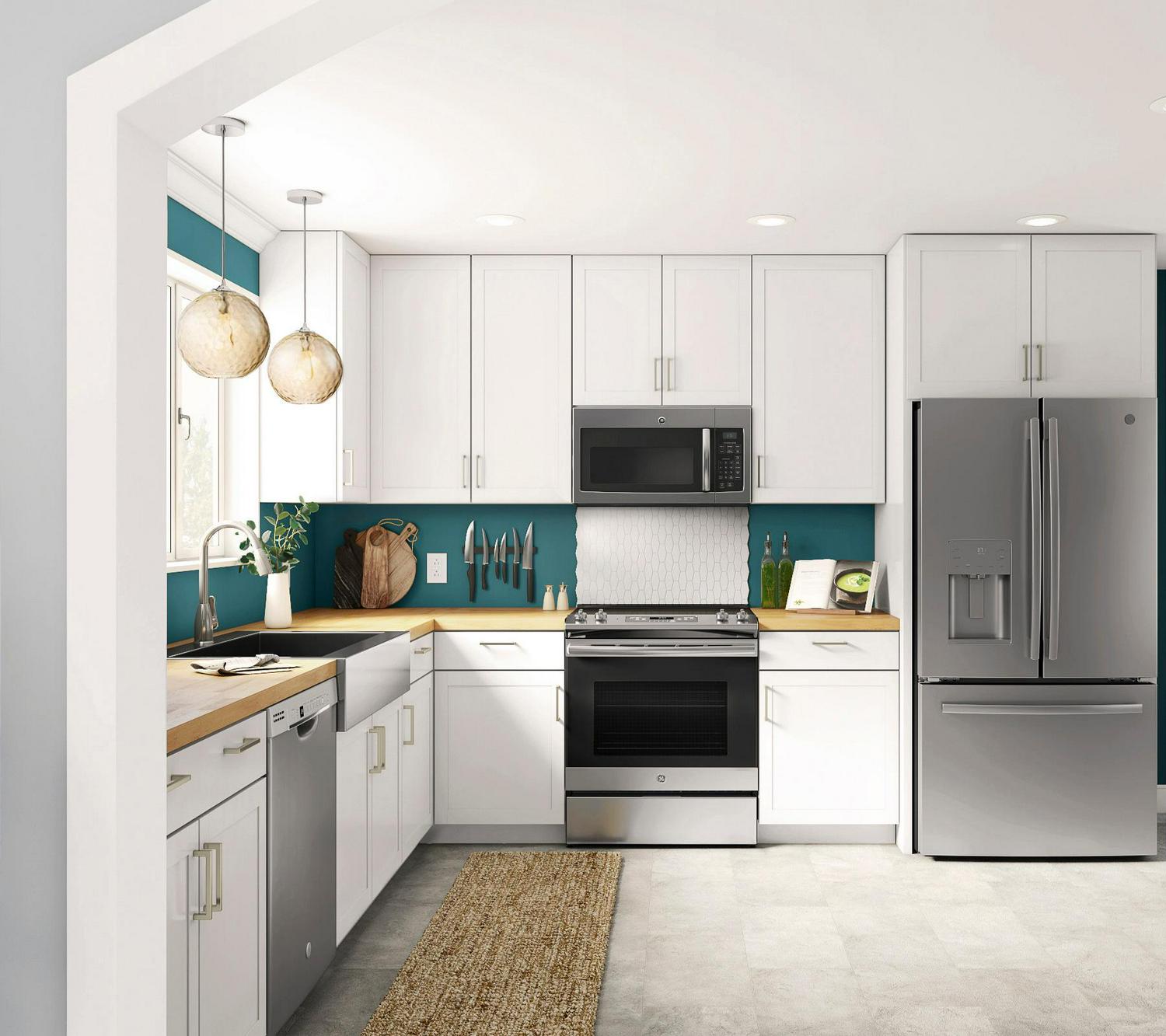 GE 30-in Glass Top 4 Burners 5.3-cu ft Self-Cleaning Slide-in Electric Range (Stainless Steel)