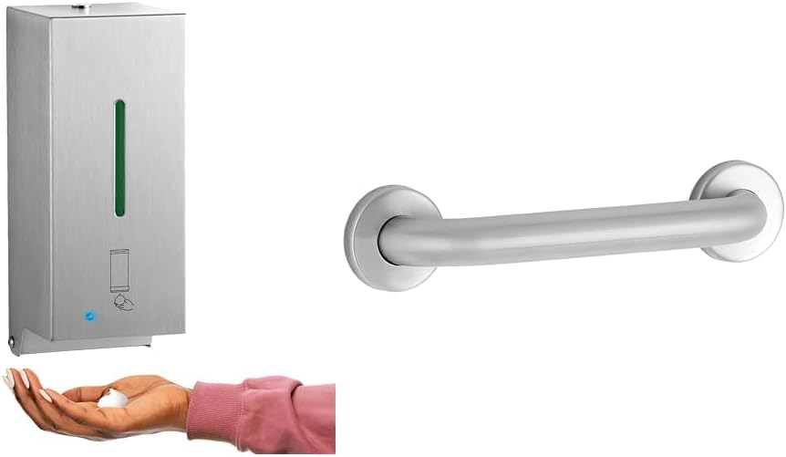 BOBRICK Stainless Steel 27-FL oz Automatic Wall-Mounted Foam Soap Dispenser & 42