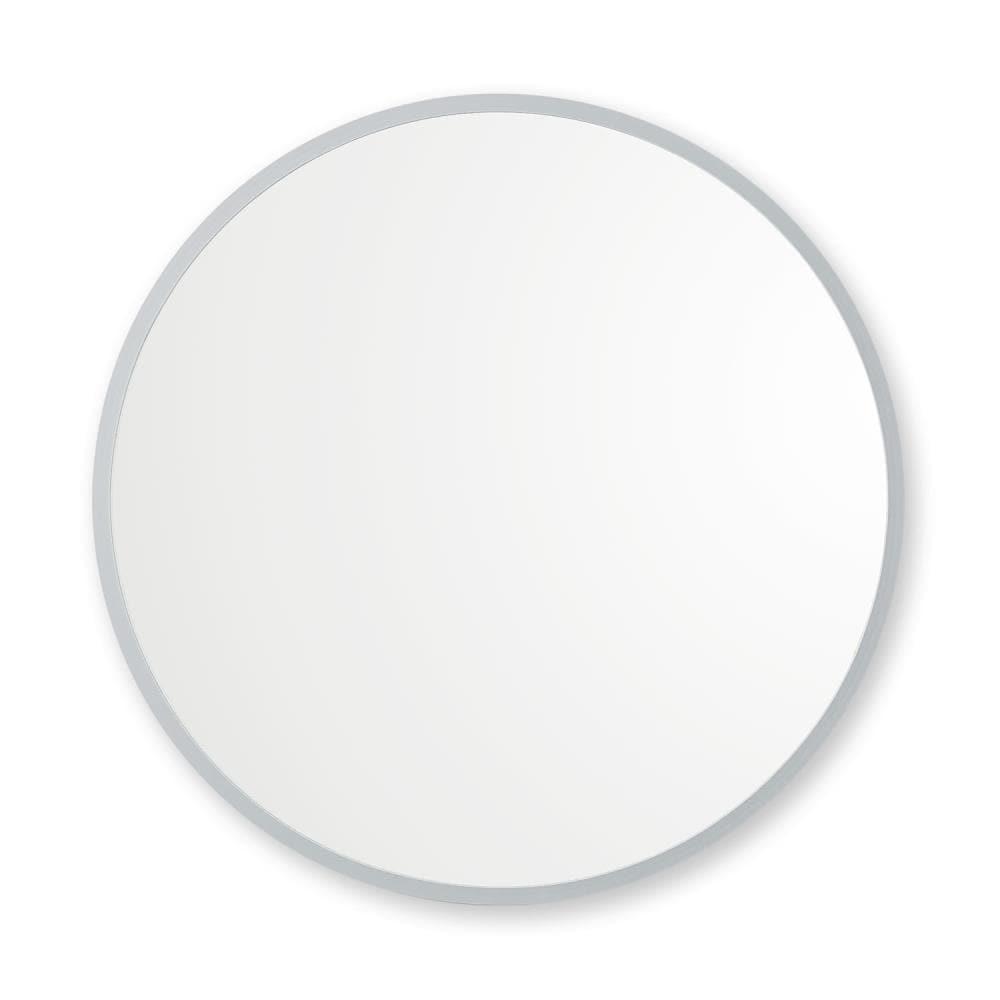 Better Bevel 30-in x 30-in Grey Round Bathroom Vanity Mirror