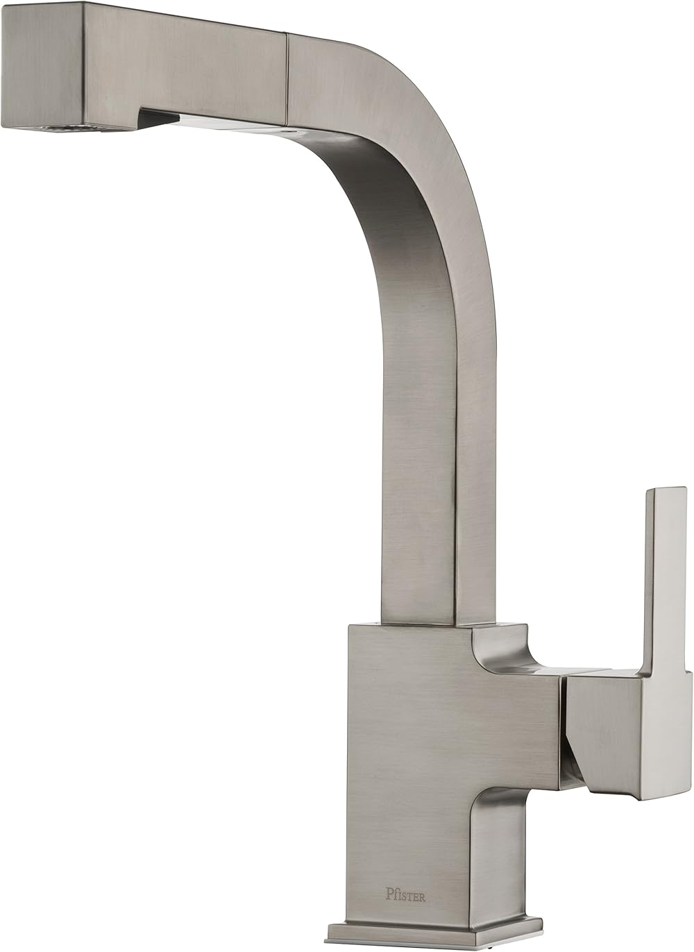 Pfister Arkitek Kitchen Faucet with Pull Out Sprayer, Single Handle, High Arc, Stainless Steel Finish, LG534LPMS