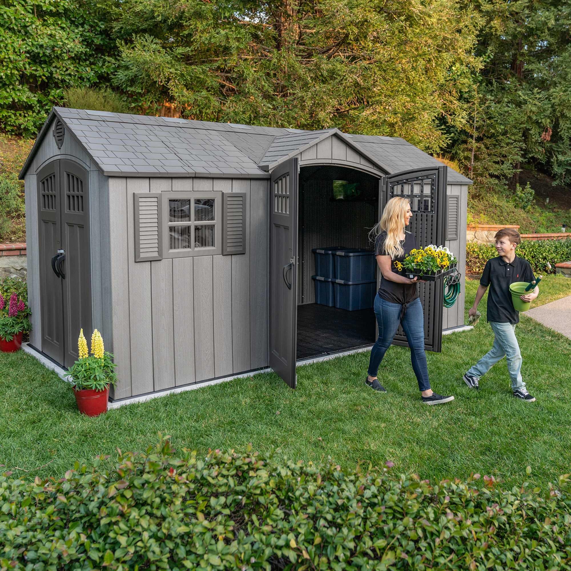 Lifetime 15 Ft X 8 Ft Outdoor Storage Shed - 60318