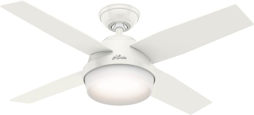 Hunter Dempsey Indoor Ceiling Fan with LED Light and Remote Control, 44