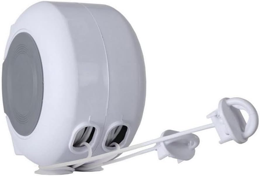 Retractable Clothes Drying Rack Rope Clothesline Heavy Duty Portable Clothes Dryer with 2 Adjustable PVC Rope String, 1