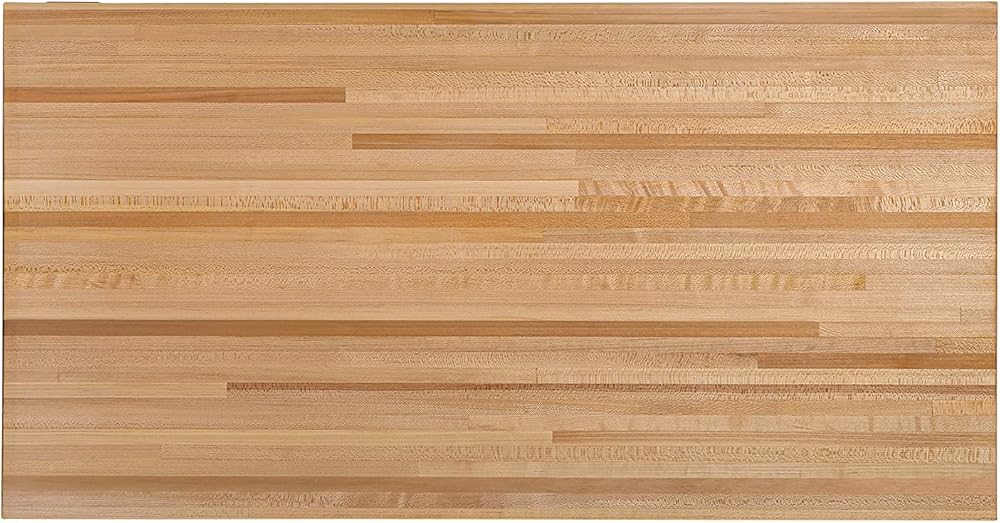 CONSDAN Butcher Block Counter Top, USA Grown Hard Maple Solid Hardwood Countertop, Washer/Laundry Countertop, Table Top, Polished, Prefinished with Food-safe Oil, 1.5