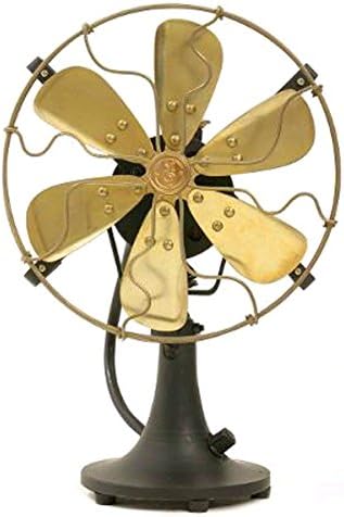 Antique Tabletop Fan, 8 Inch, Decorative Retro Vintage Classic Brass Fan