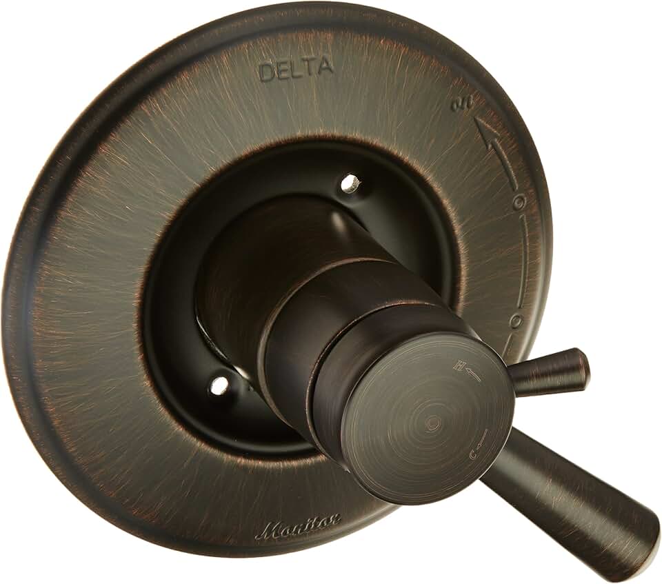 Delta Faucet Linden 17 Series Dual-Function Shower Handle Valve Trim Kit, Venetian Bronze T17093-RB (Valve Not Included)
