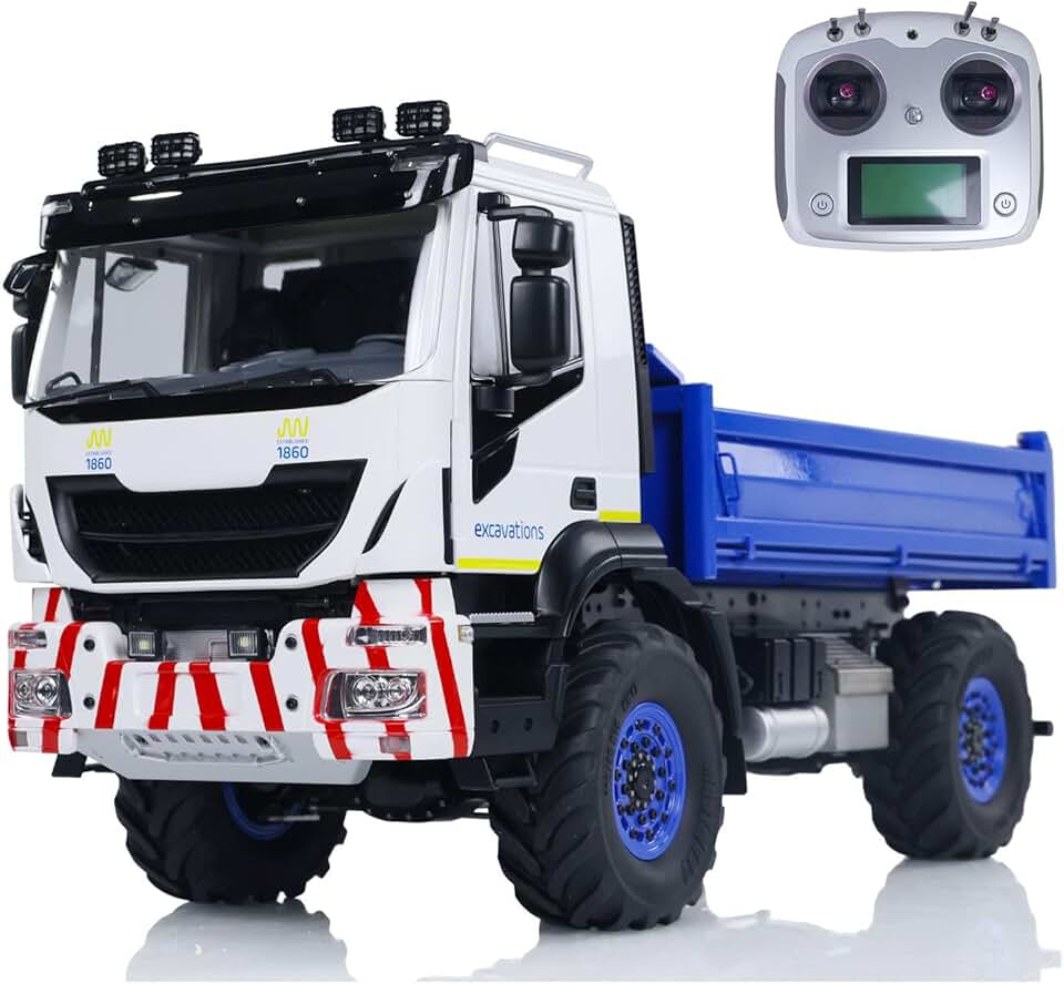 1/14 4X4 RC Hydraulic Dumper Trucks Metal Remote Control Dump Car Tipper Models for Adult Hobby