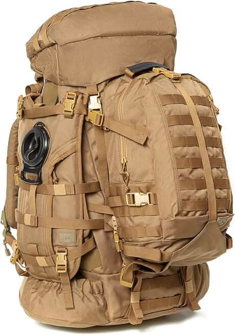 MT Military Army Large Rucksack with Detacheable Assault Backpack Hydration Pack Shoulder Straps and Waist Belt Metal Frame