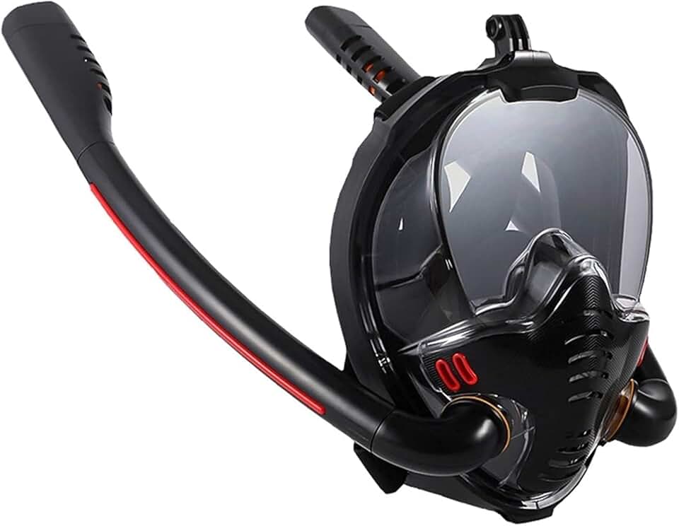 Diving mask Diving Masks Full Face Snorkeling Mask Underwater Anti Fog Professional Snorkelling Gear for Diving Snorkeling and Other Underwater Sports Masks(Black,S/M)