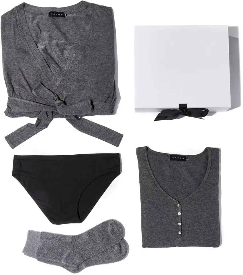 Maternity/Postpartum Hospital Gift Set| Hospital Essentials Post Baby Brief Underwear, Nursing Friendly Nightgown, Cozy Socks