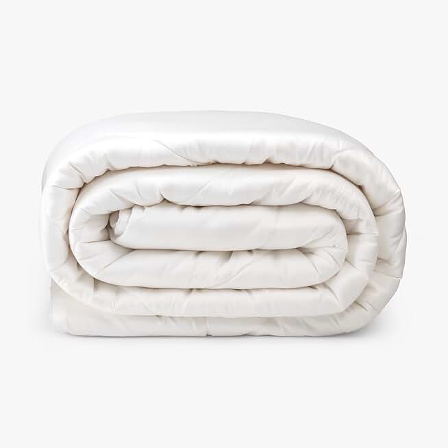 Cooling Comforter, Made from 100% Viscose Made from Bamboo, Organic Fluffy and Soft Down Alternative Duvet Insert (King/All Seasons)