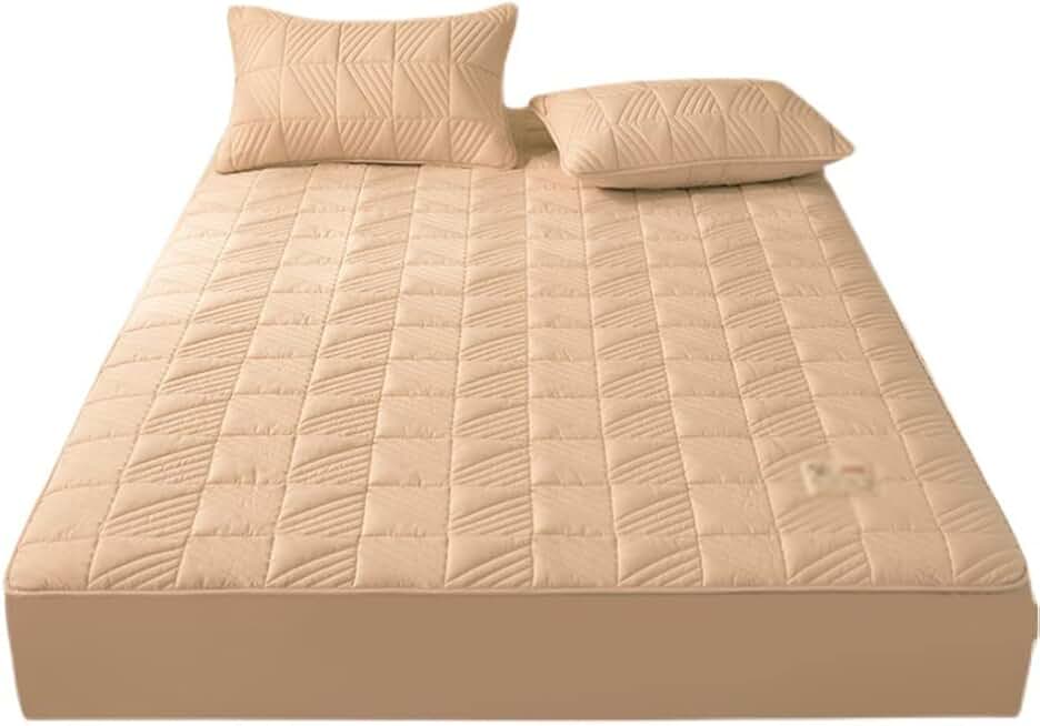 Fiber Clip Cotton Bed Hat Single Piece Thickened All-Inclusive Bed Cover Mattress Protection Cover Dust Sheet(180 * 200CM)