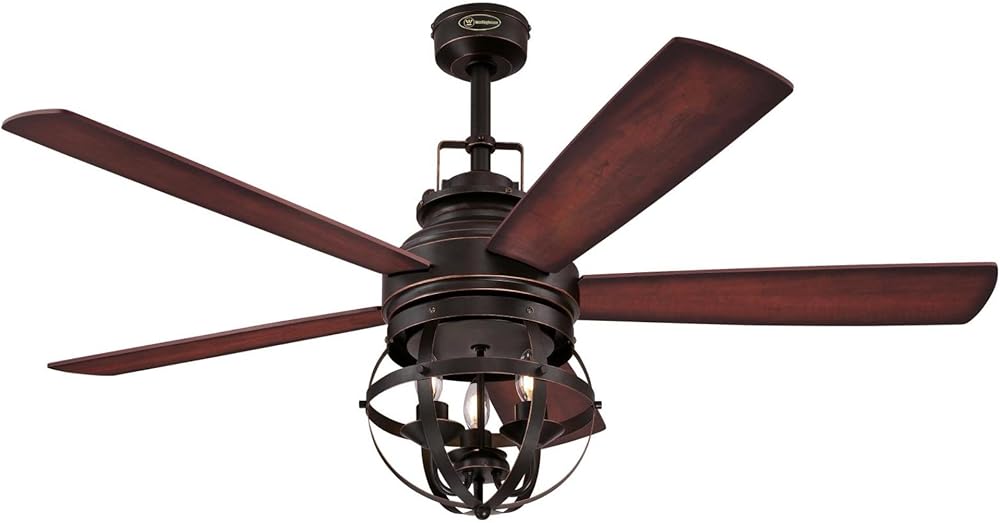 Lighting 7217100 Stella Mira 52-Inch Oil Rubbed Bronze Indoor Ceiling Fan, LED Light Kit, Remote Control Included