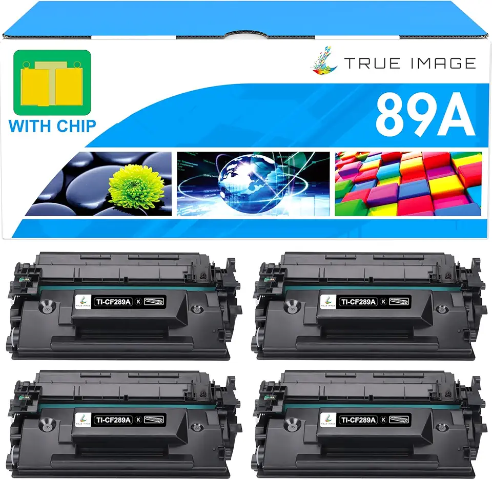 TRUE IMAGE Compatible Toner Cartridge Replacement for HP 89A Black Toner Cartridge CF289A 89X CF289X for Enterprise M507 M507n M507dn M507x MFP M528dn M528f M528c M528z M528 Series Printer (4-Pack)
