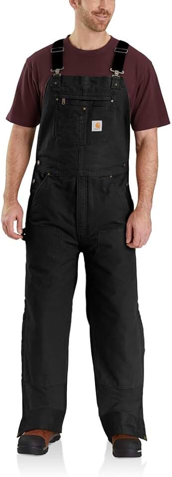 Carhartt Men's Loose Fit Washed Duck Insulated Bib Overall