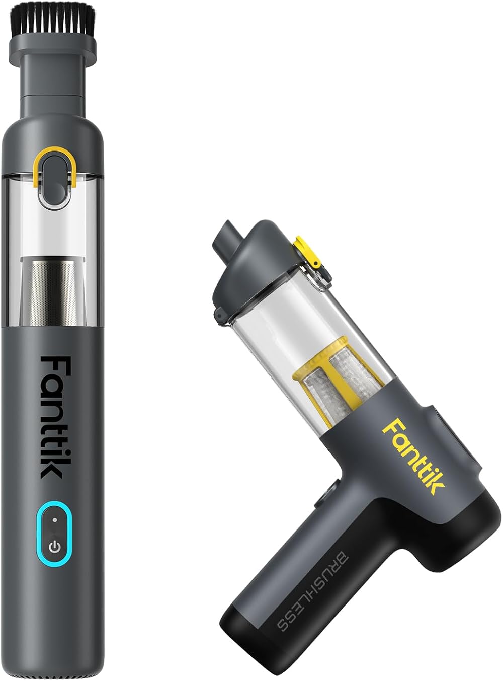 Fanttik Slim V8 Mate Cordless Car Vacuum, 12kPa/30AW, 1.2LBS Lightweight and Slim V9 Mix, 4 in 1 Handheld Air Duster