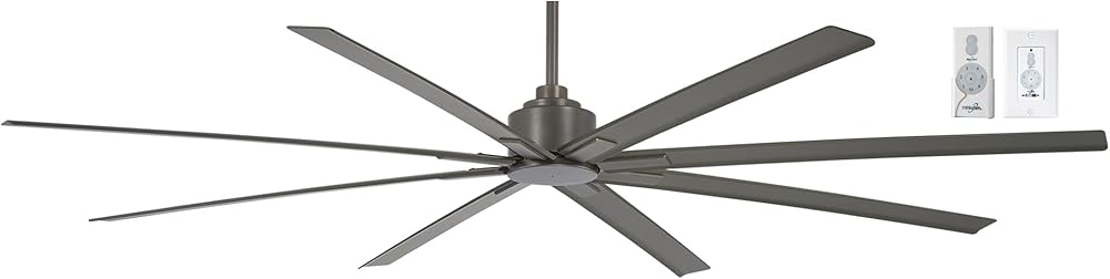 F896-84-SI Xtreme H2O 84 Inch Outdoor Ceiling Fan with DC Motor in Smoked Iron Finish and Additional Wall Control