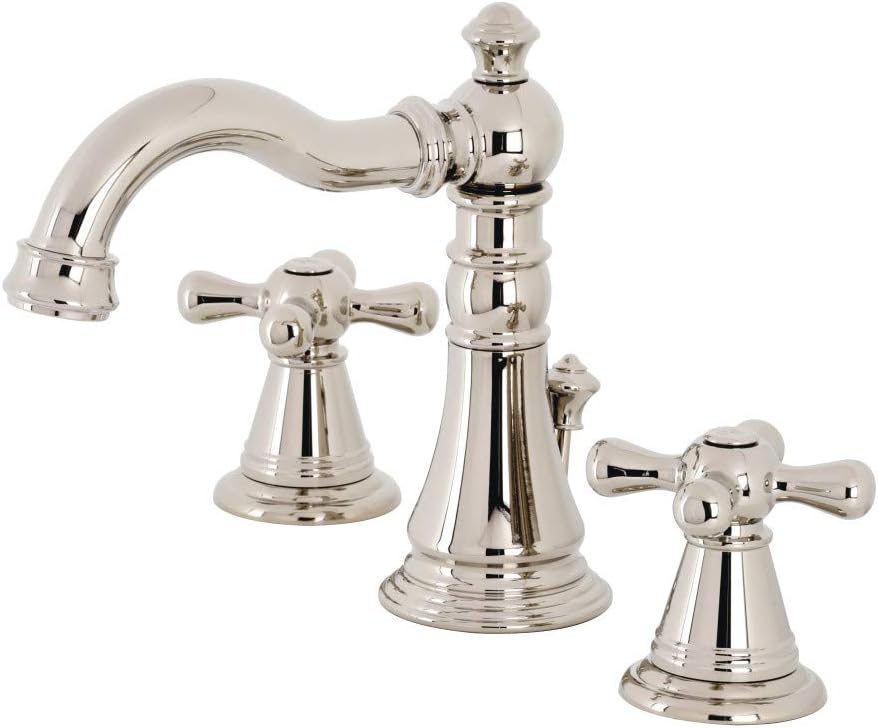 Kingston Brass FSC1979AAX American Classic Widespread Bathroom Faucet, Polished Nickel, 8 x 5.19 x 6
