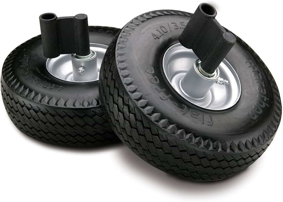 Allegro Industries 9401‐29 Large Puncture Proof Wheels, Magnetic Lid Lifter, Black, 10