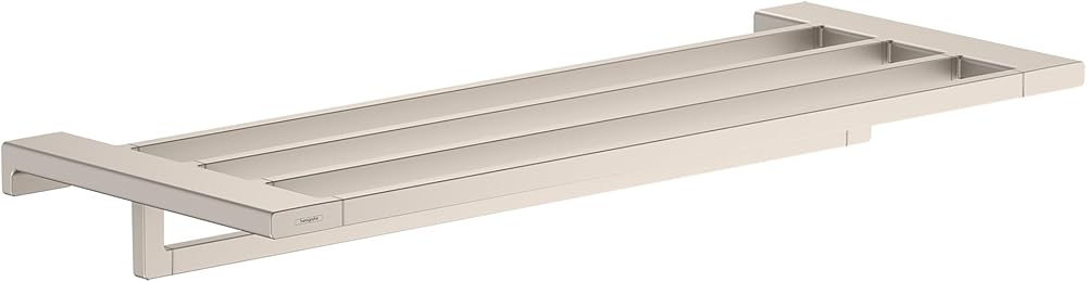 hansgrohe 41751820 AddStoris Bar Brushed Nickel GPM Rack with Towel Holder