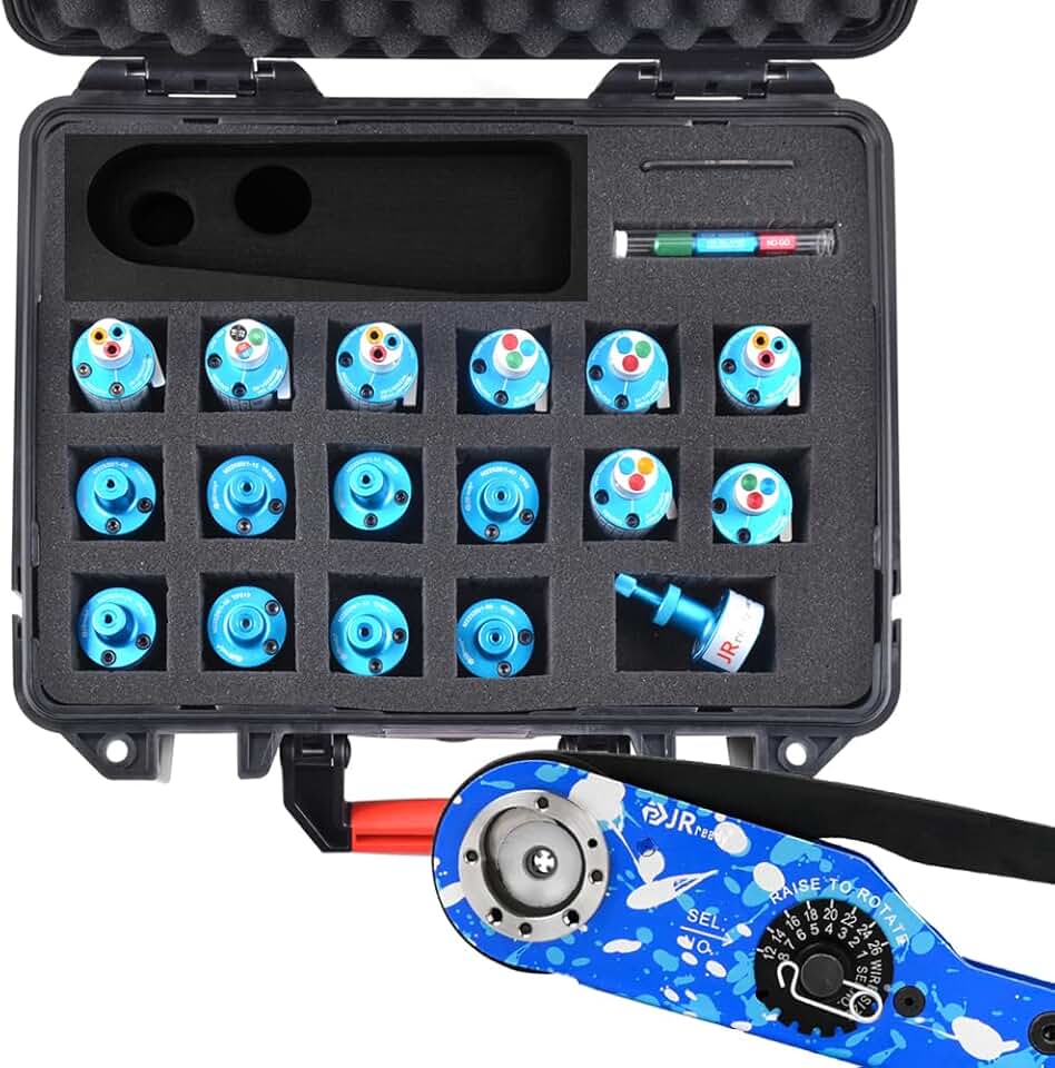 JRready Crimping Tool KIT JST1162-ASF1 M22520 1 01 crimper NEW ASF1 Adjustable solid contacts Crimper for Wire Range 12 to 26 AWG wire for Electrical connector and Wiring Systems repair Accessory