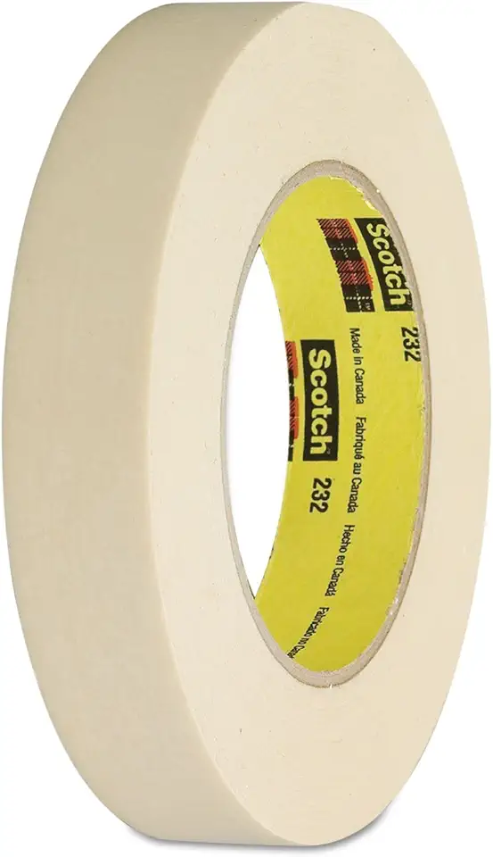 Scotch High Performance Masking Tape 232 Tan, 24 mm x 55 m (Case of 36), Model Number: 232-1