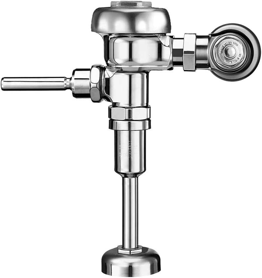 Sloan Regal 186 Exposed Manual Urinal Flushometer, 1.0 GPF Manual Flush Valve - Single Flush Non-Hold-Open Handle, Fixture Connection Top Spud, Polished Chrome Finish, 3082675