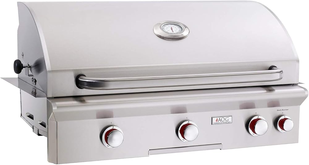AOG American Outdoor Grill T-Series 36-Inch 3-Burner Built-in Natural Gas Grill with Rotisserie - 36NBT