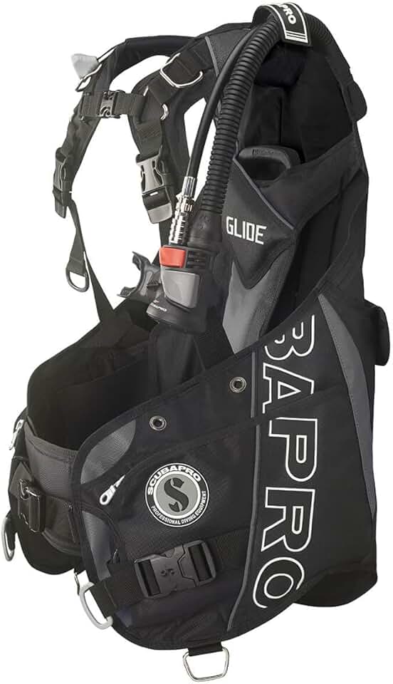 SCUBAPRO Glide Diving BCD with 5th Generation Air2 Octopus/Inflator (Black/Gray, Extra Small)